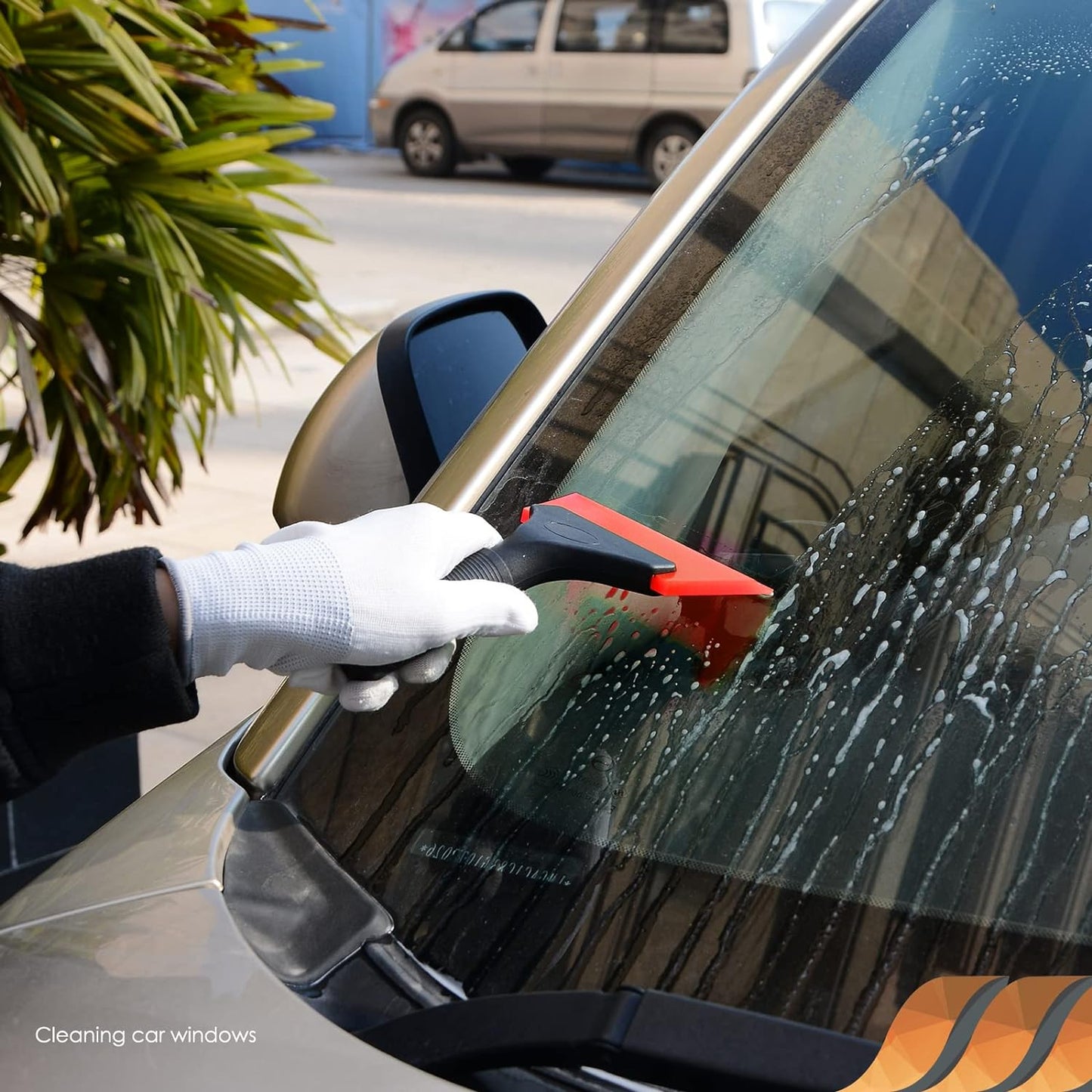 Small Squeegee 5 Inch Rubber Window Tint Squeegee for Car, Glass, Mirror, Shower, Auto,Windows -Red (Red, 1)