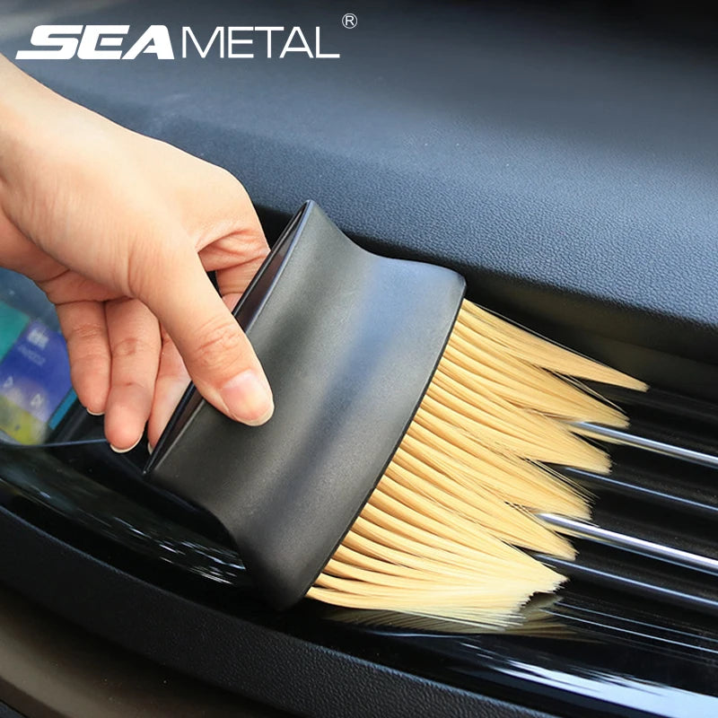 Soft Hair Car Air Conditioner Cleaning Brush Repeatable Car Detailing Air Outlet Vent Brushes Dust Cleaner for Car Wash Parts