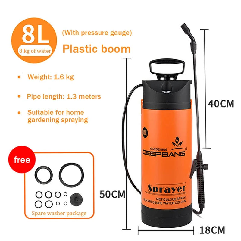 3L 5L 8L Garden Manual Pressure Sprayer Irrigation Flower Plant High Pressure Watering Can Fertilizer Agricultural Tool