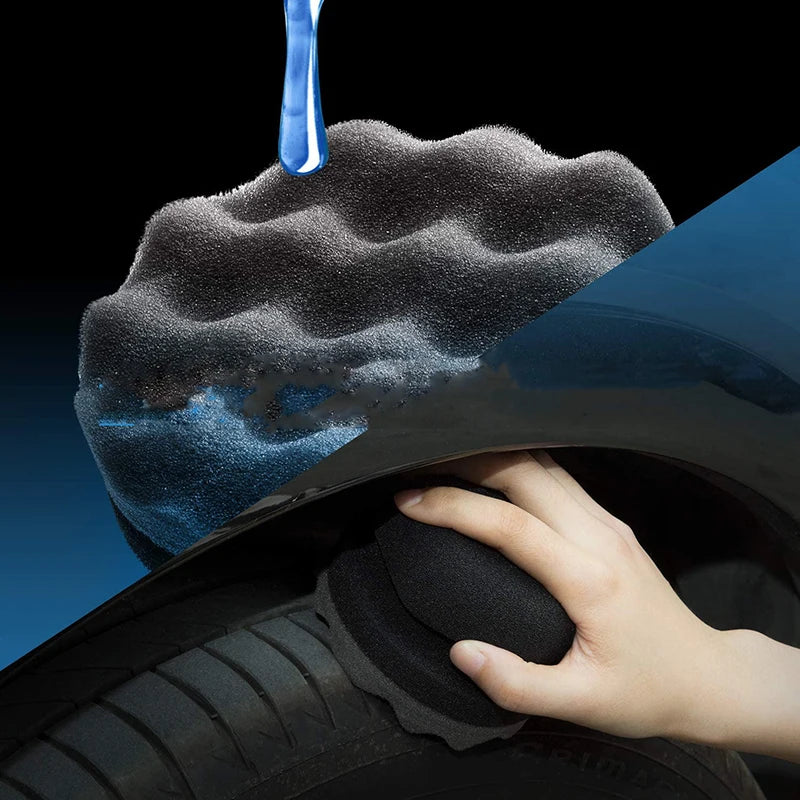 Detailing Brush Car Wash Black Tire Cleaning Tools Car Cleaning Tire Waxing Sponge Car Detailing Brush