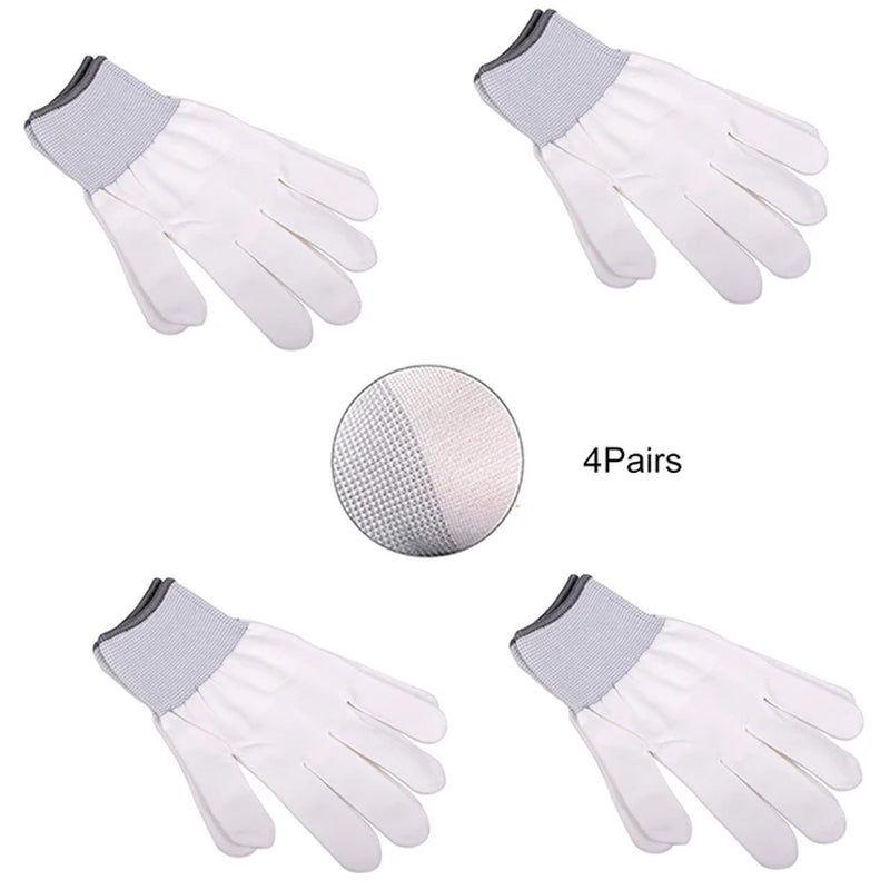 4/12 Pairs Anti-Static Car Wrap Gloves Window Tint Carbon Fiber Vinyl Film Install Nylon Work Gloves Auto Washing Mitten