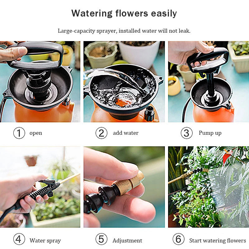 3L 5L 8L Garden Manual Pressure Sprayer Irrigation Flower Plant High Pressure Watering Can Fertilizer Agricultural Tool