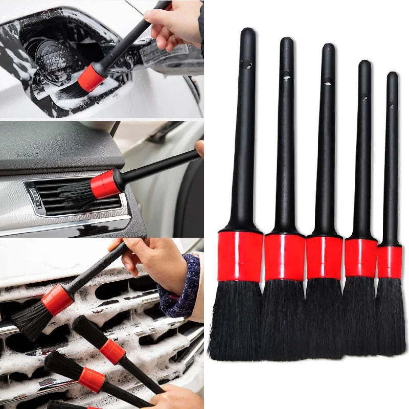 1/5X Car Brushes Set for Car Detailing Cleaning Brush Interior Air Outlet Dashboard Wheels Auto Brushes Tools Car Accessories