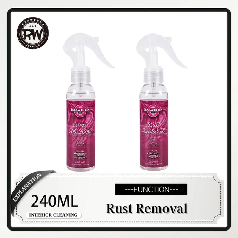 Rust Remover Spray Remove Iron Particles Car Paint Motorcycle RV Boat Faucet Metal Use Car Wax Car Wash Refurbishing Polishing