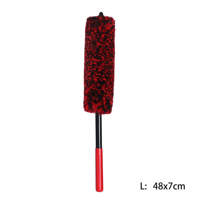 Universal Car Wash Wheel Brush Portable PP Handle Wool Brush Wheel Tire Brush Car Cleaning Brush Car Washing Wheel Cleaner Wash