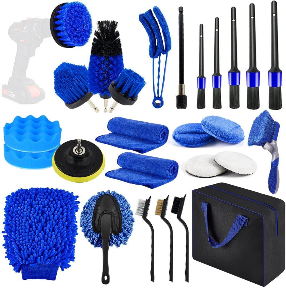 27Pcs Car Detailing Kit, Interior Car Cleaning Kit, Car Detailing Brush Set.New