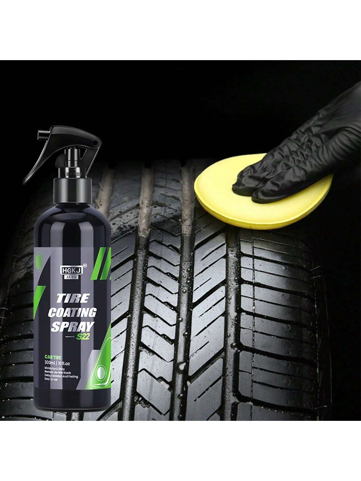 Car Tire Shine Spray Multi-Purpose Tire Wheel Polishing Blackening Refurbishing Agent HGKJ S22