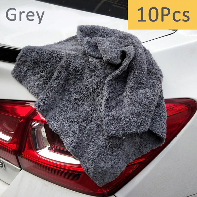 3/5/10Pcs Car Wash Microfiber Towel Cleaning Drying Car Polishing Cloth Soft Edgeless Car Detailing Waxing Towel 40X40CM 350GSM