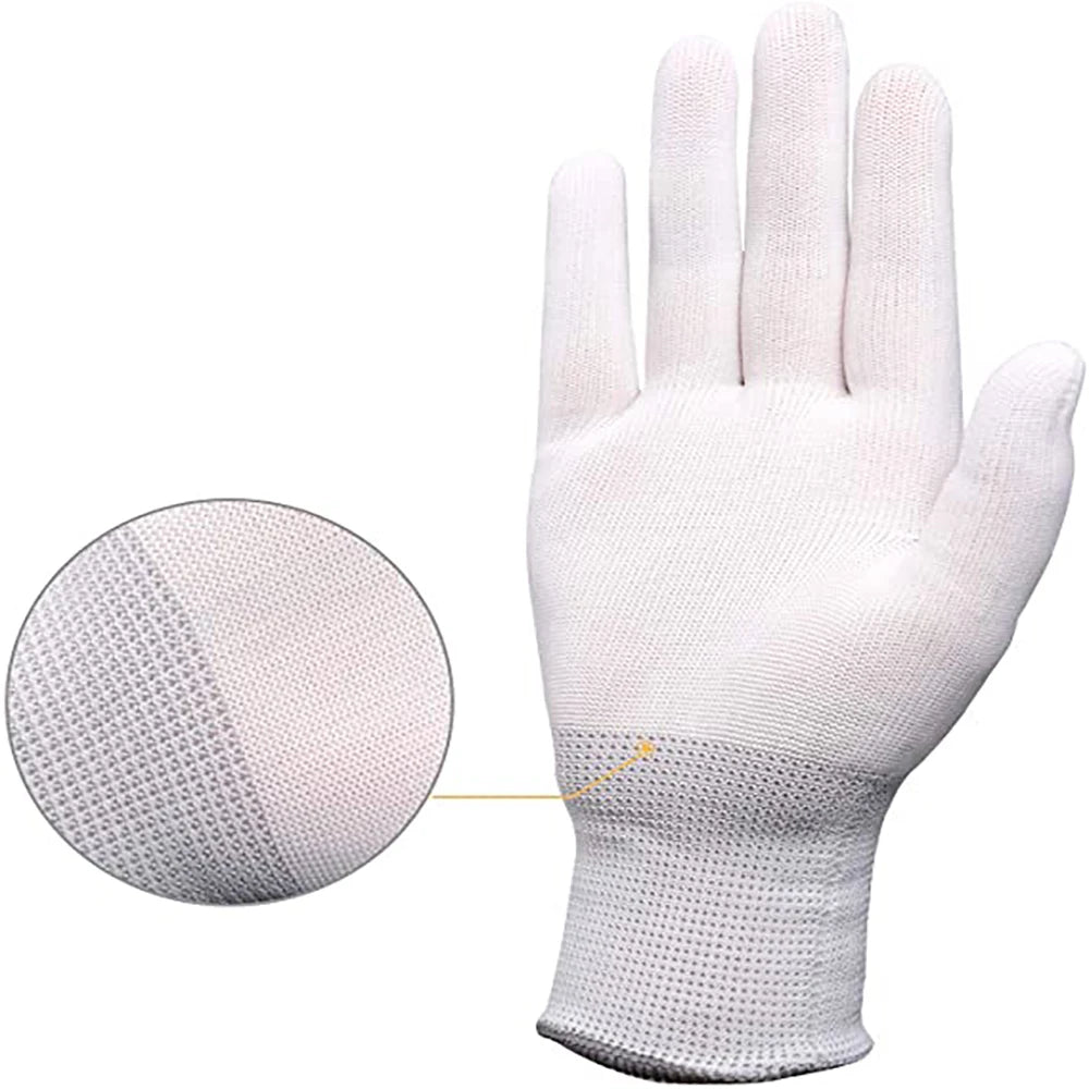 4/12 Pairs Anti-Static Car Wrap Gloves Window Tint Carbon Fiber Vinyl Film Install Nylon Work Gloves Auto Washing Mitten