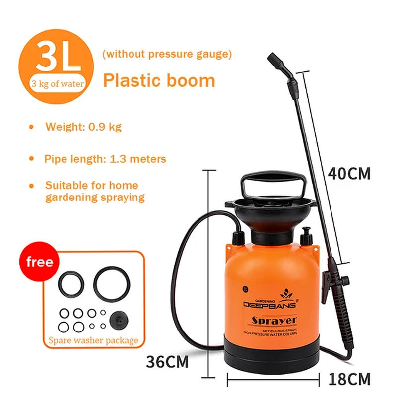 3L 5L 8L Garden Manual Pressure Sprayer Irrigation Flower Plant High Pressure Watering Can Fertilizer Agricultural Tool