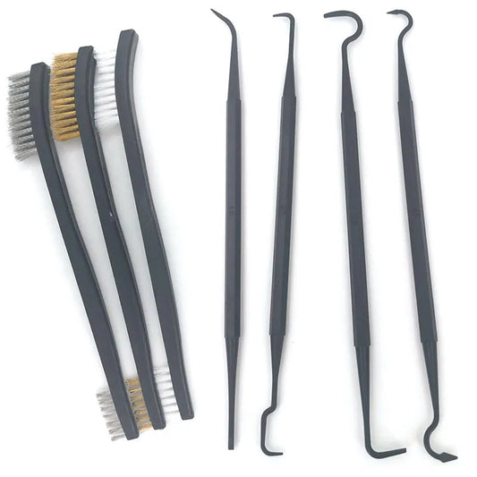 Multipurpose Car Detailing Cleaning Tool Accessories Wire Brushes and 4 Nylon Picks Pick and Brush Set 3 Double-Headed Finished