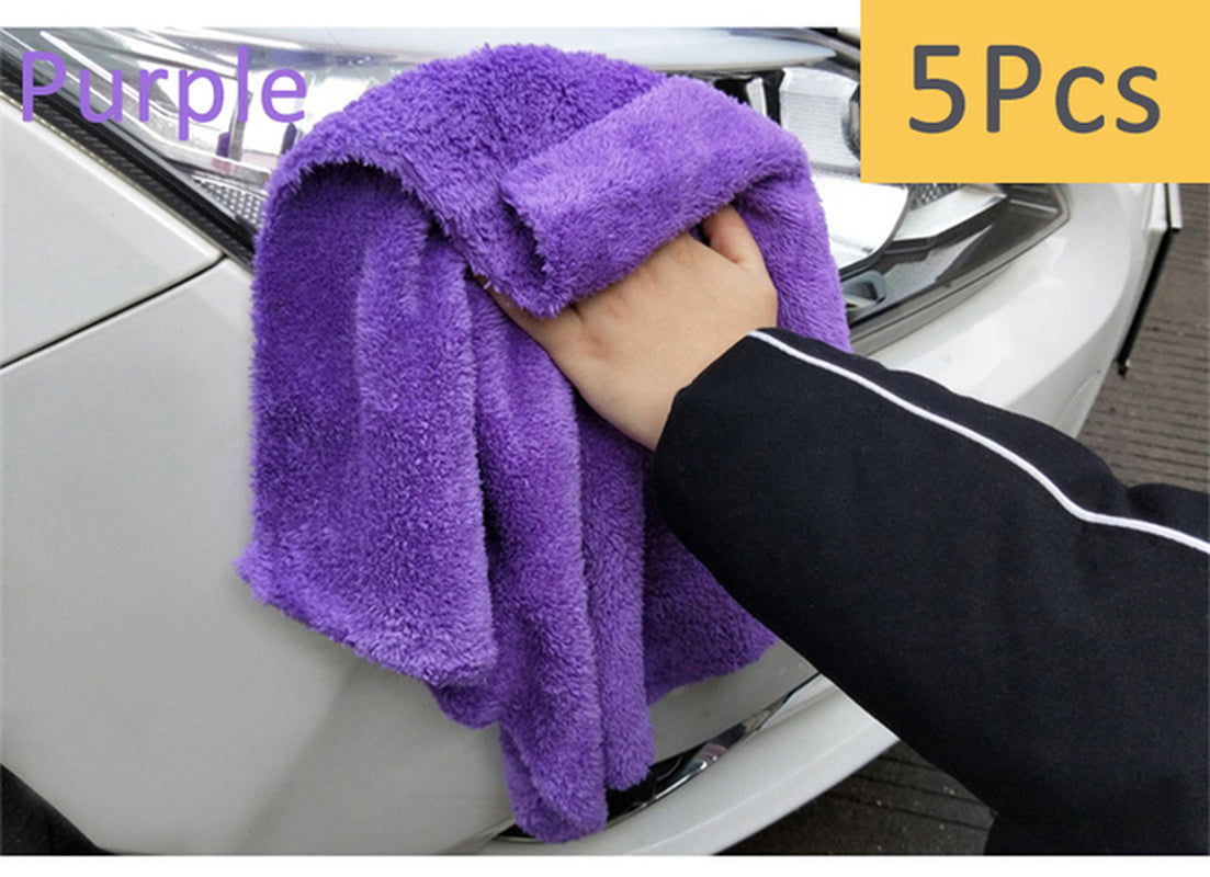 3/5/10Pcs Car Wash Microfiber Towel Cleaning Drying Car Polishing Cloth Soft Edgeless Car Detailing Waxing Towel 40X40CM 350GSM