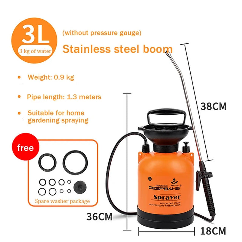 3L 5L 8L Garden Manual Pressure Sprayer Irrigation Flower Plant High Pressure Watering Can Fertilizer Agricultural Tool