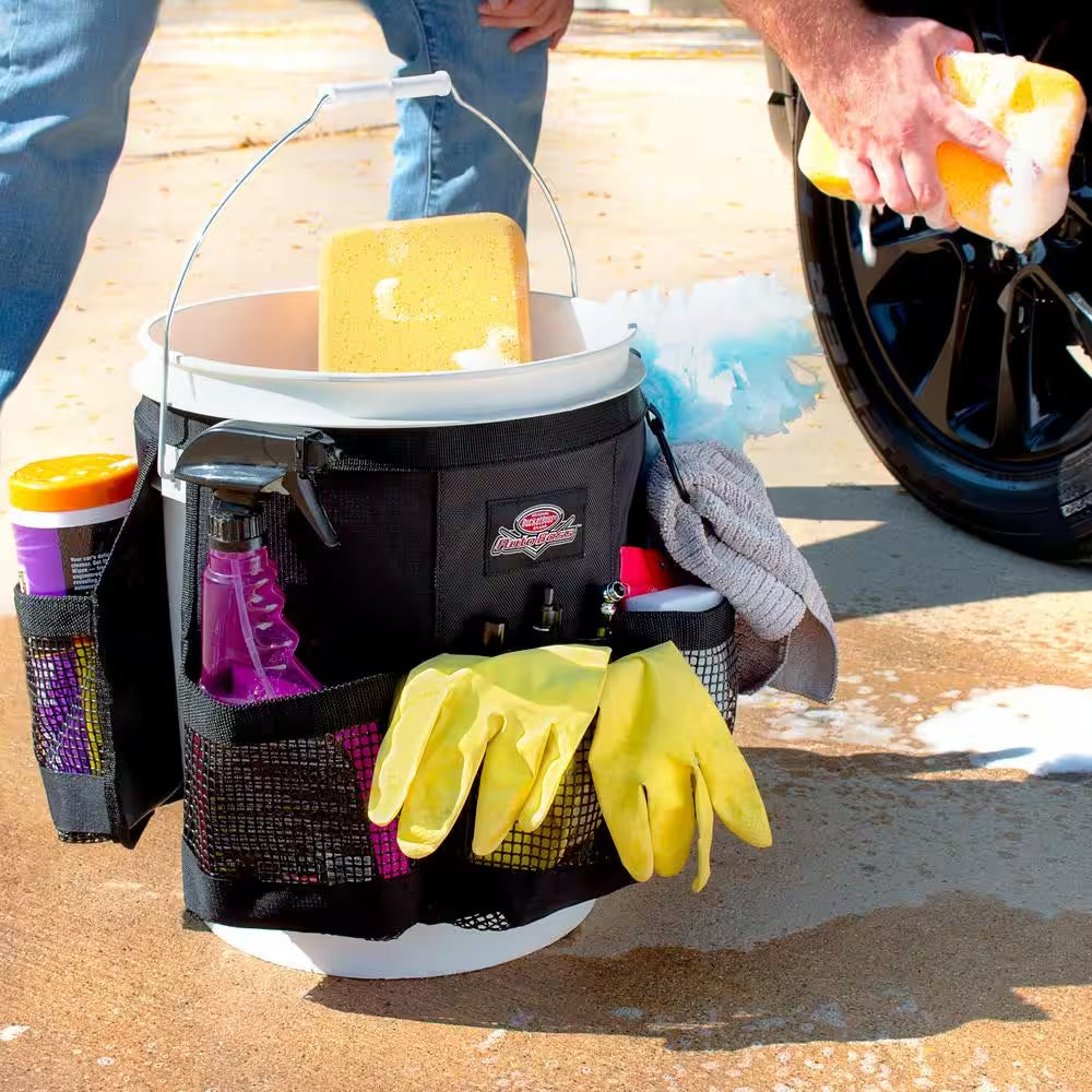 Auto Boss Wash Boss 5 Gal. Bucket Car Accessory Organizer for Car Wash Cleaning or Car Detailing Supplies