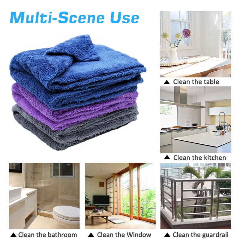 3/5/10Pcs Car Wash Microfiber Towel Cleaning Drying Car Polishing Cloth Soft Edgeless Car Detailing Waxing Towel 40X40CM 350GSM