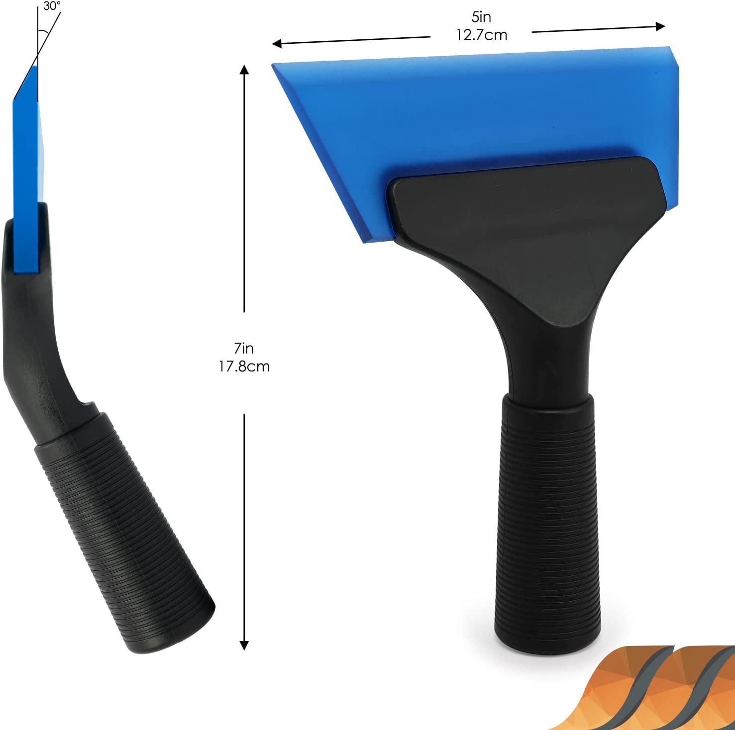 Small Squeegee 5 Inch Rubber Window Tint Squeegee for Car, Glass, Mirror, Shower, Auto,Windows -Blue (Blue)