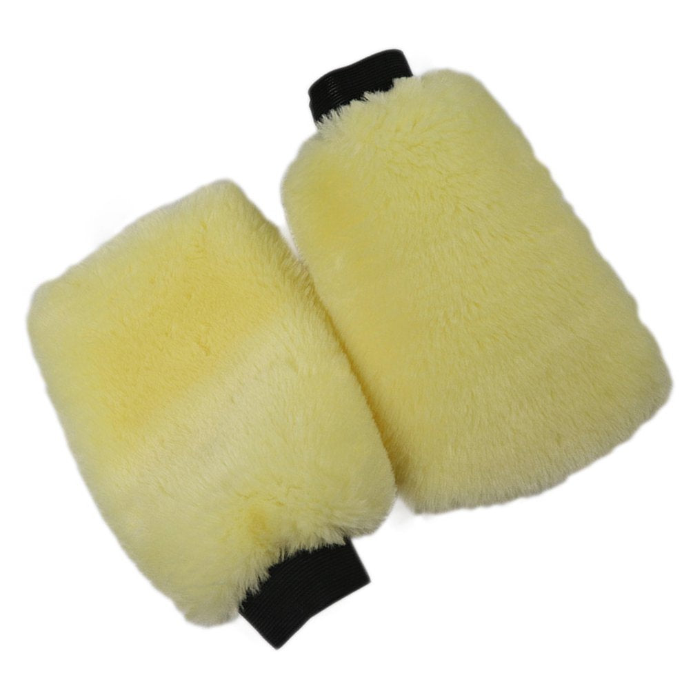 1PC Car Wash Wool Gloves Wool Velvet Waxing Thick Double-Sided Gloves Car Cleaning Tools Cleaning Supplies