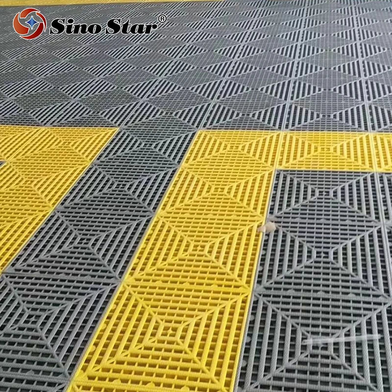 Car Washing 45*45Cm Plastic Splicing Grille Mat Car Beauty 4S Shop Floor Drain Grid Used Car Beauty Splicing Grille Mat