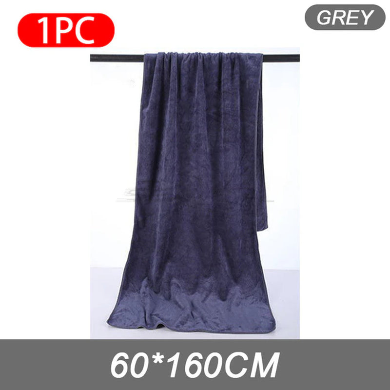 Large Size Microfiber Towels Car Washing Towel 160X60Cm Car Whole Body Cleaning Dry/Wet Dual Use Super Absorbent Rags