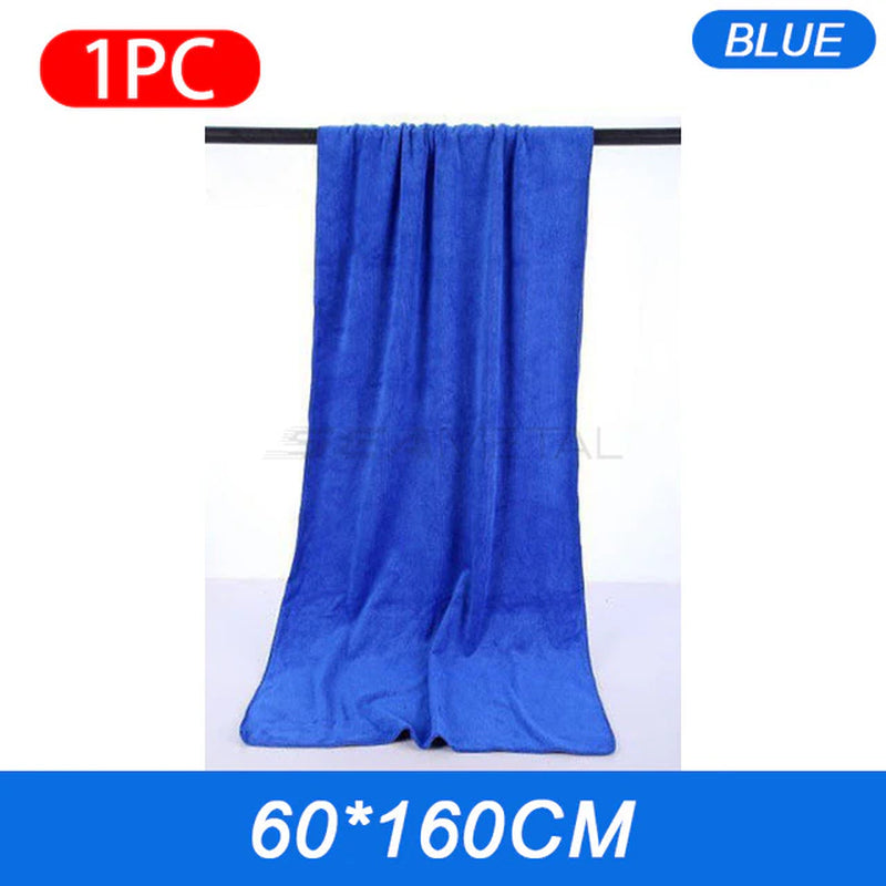 Large Size Microfiber Towels Car Washing Towel 160X60Cm Car Whole Body Cleaning Dry/Wet Dual Use Super Absorbent Rags