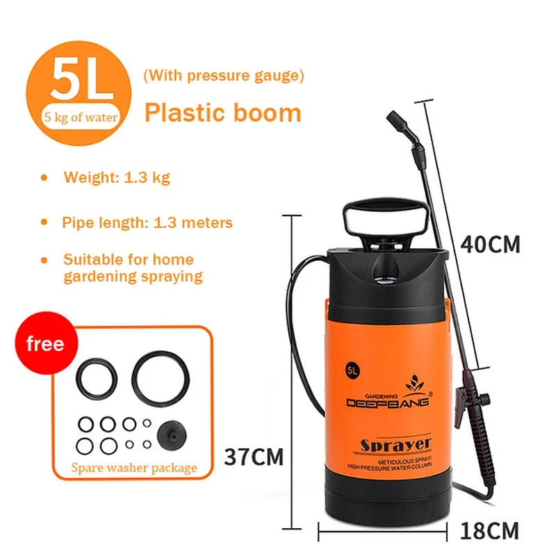 3L 5L 8L Garden Manual Pressure Sprayer Irrigation Flower Plant High Pressure Watering Can Fertilizer Agricultural Tool