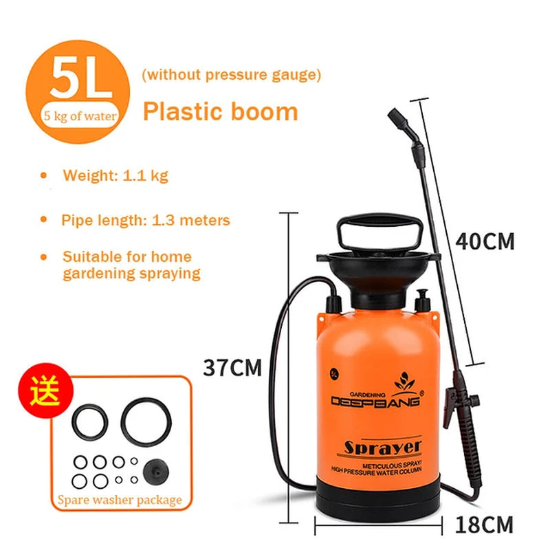 3L 5L 8L Garden Manual Pressure Sprayer Irrigation Flower Plant High Pressure Watering Can Fertilizer Agricultural Tool